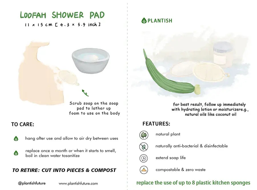 Loofah shower cushion