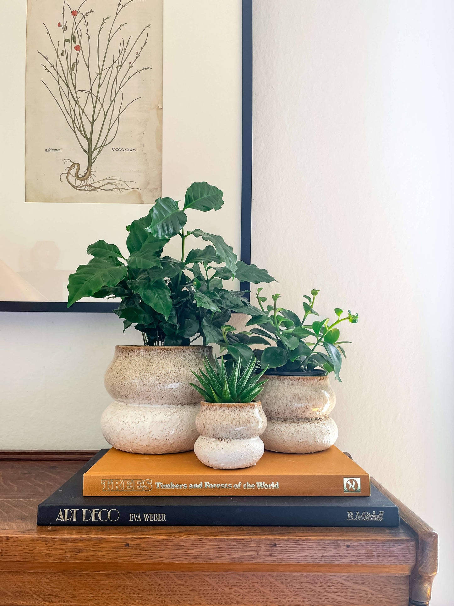 Noemi Planter – Pot en céramique empilable avec drainage