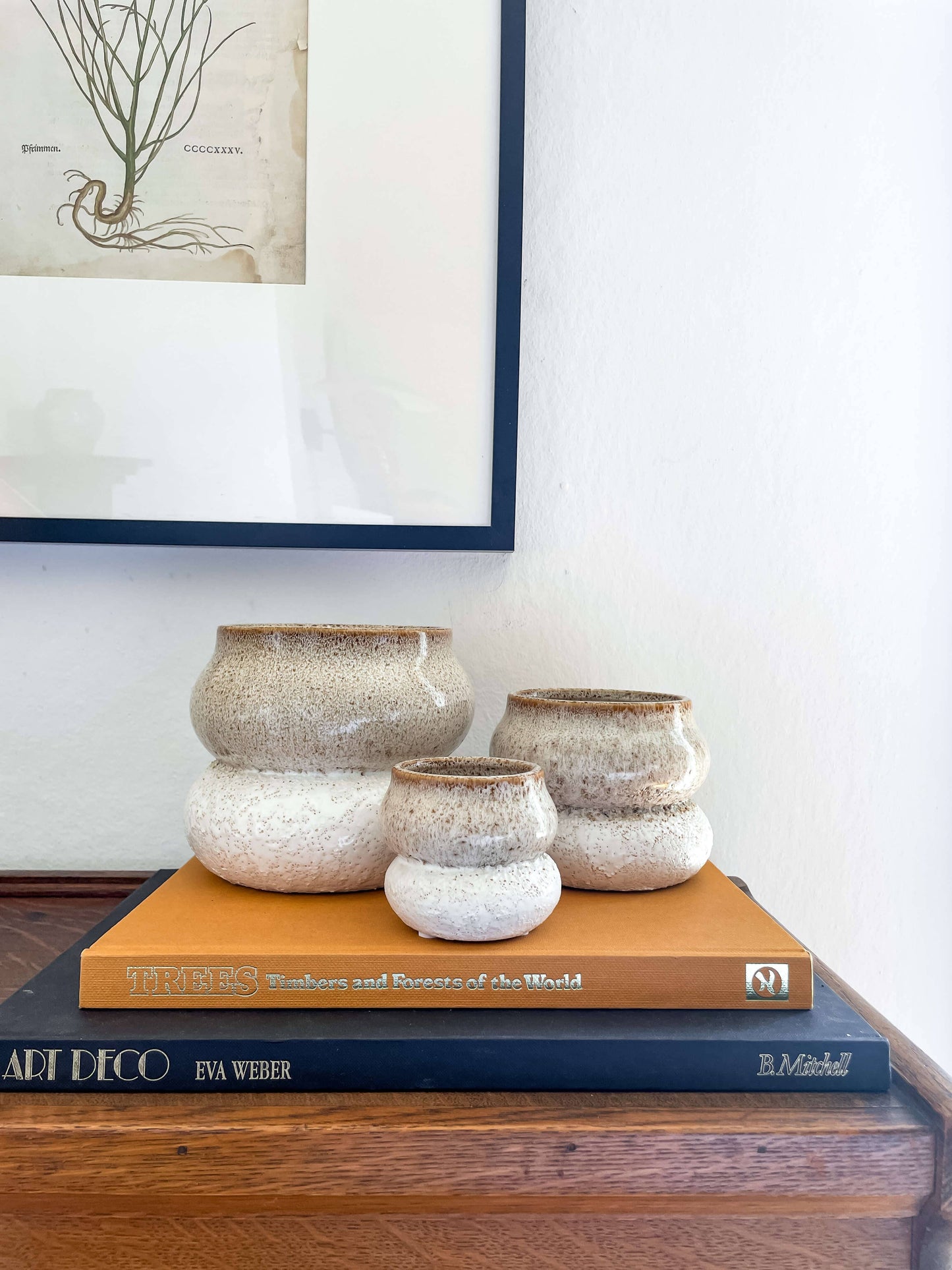 Noemi Planter – Pot en céramique empilable avec drainage