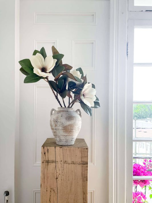 Vase en céramique style vintage Luciana avec poignées