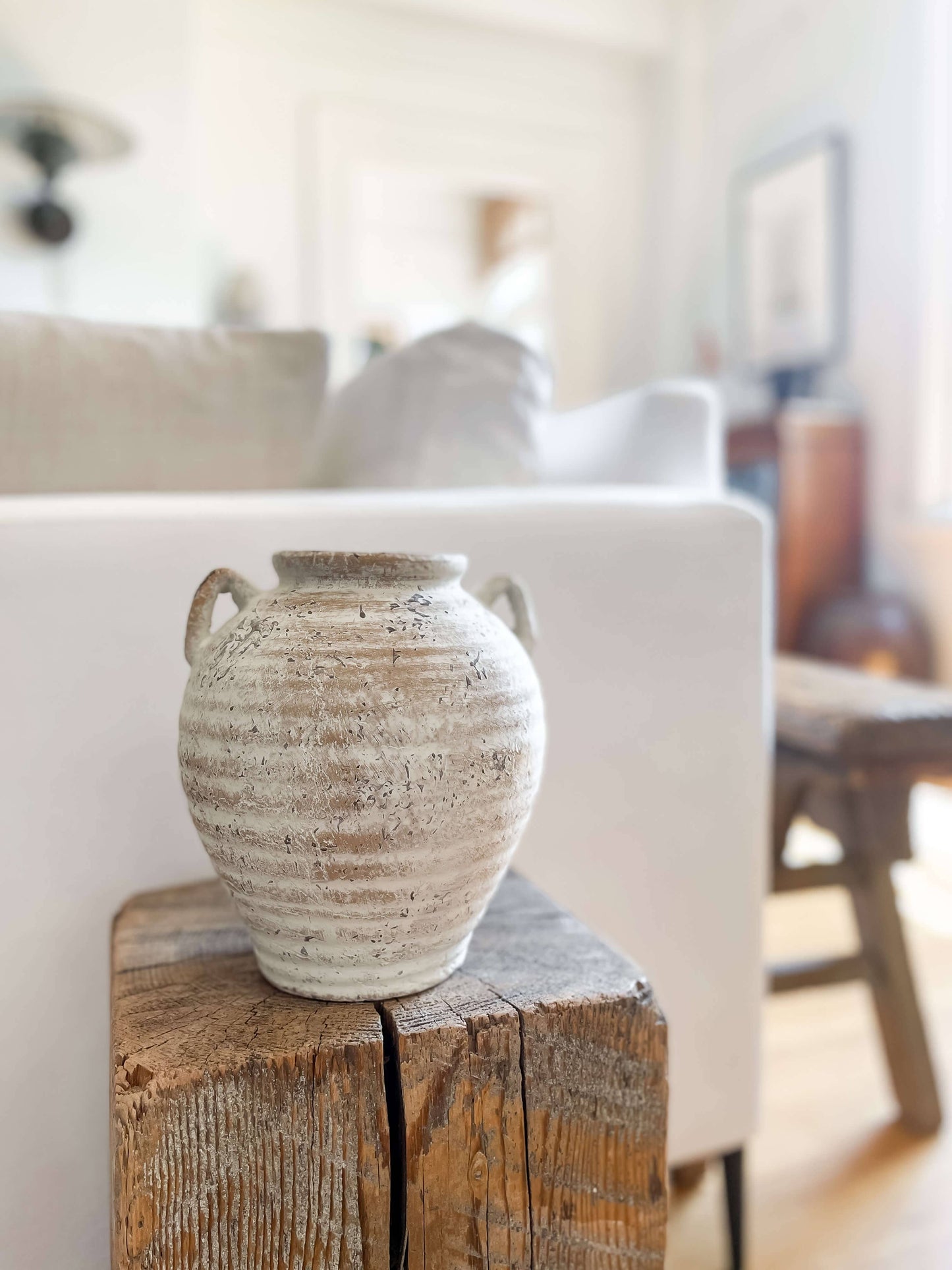 Vase en céramique style vintage Luciana avec poignées