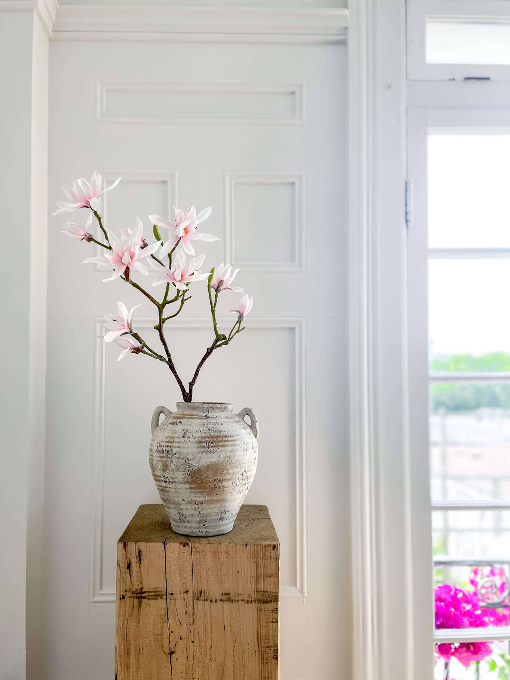 Vase en céramique style vintage Luciana avec poignées
