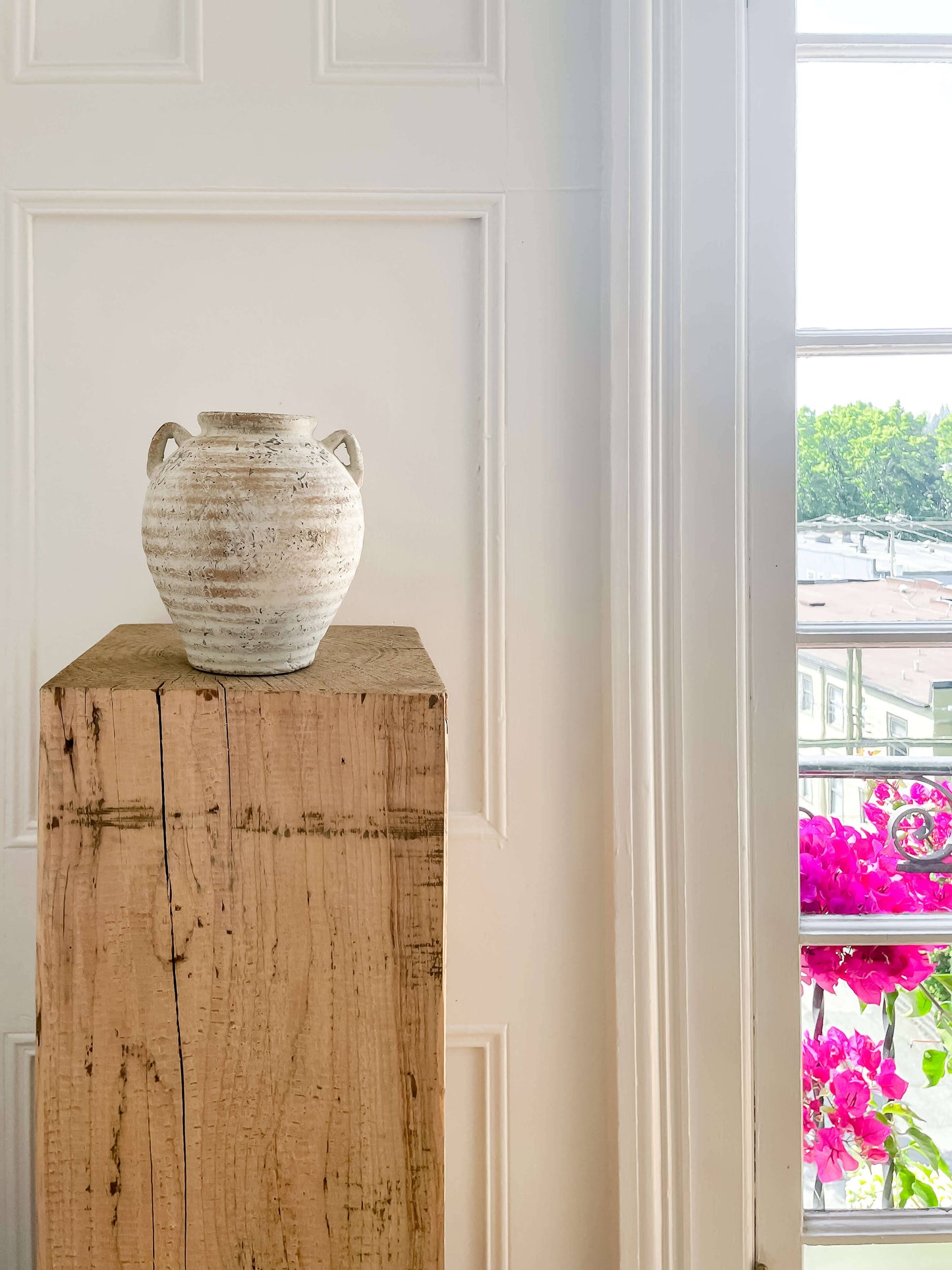 Vase en céramique style vintage Luciana avec poignées