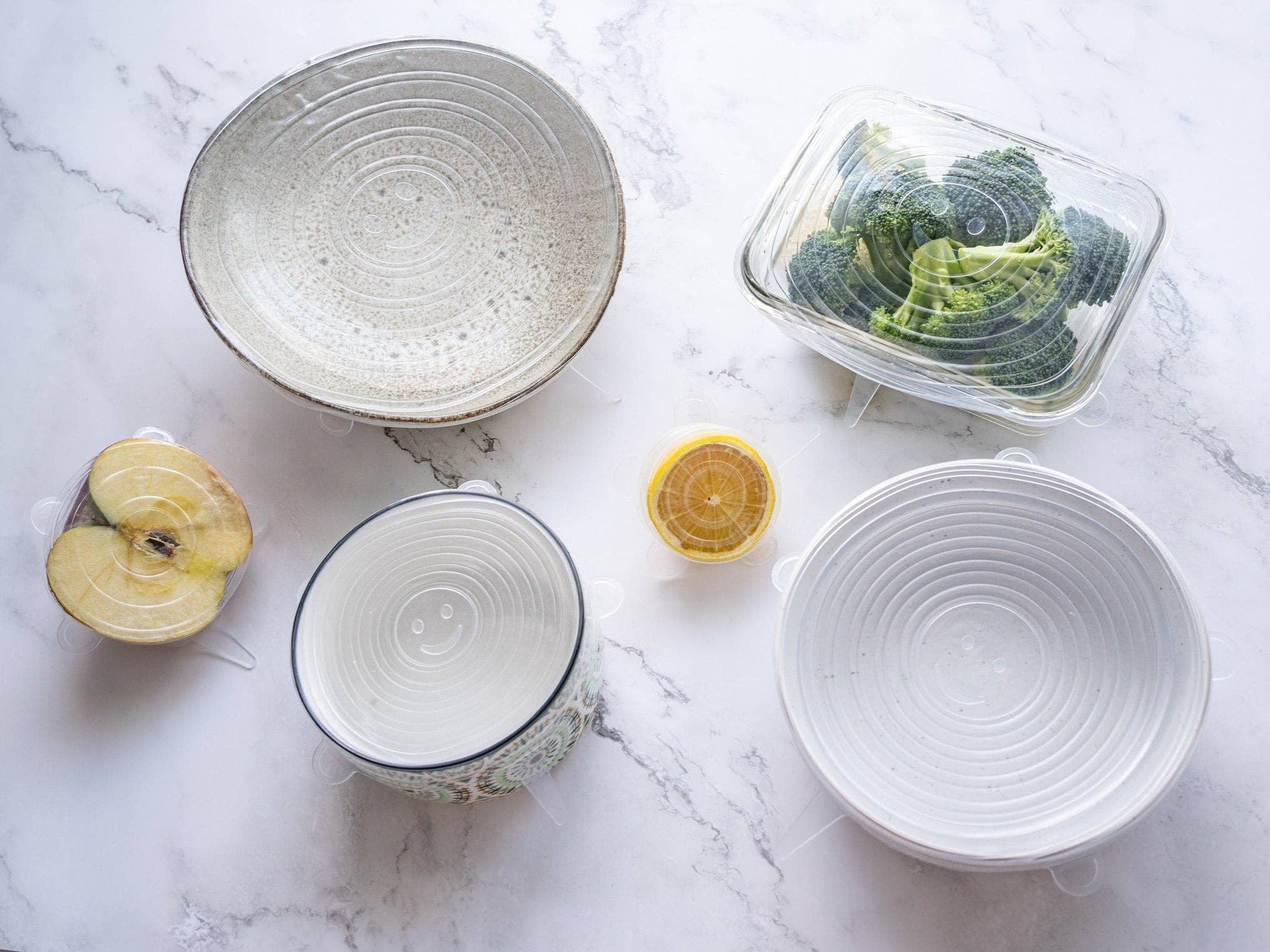 Ensemble de 6 couvre-plats réutilisables